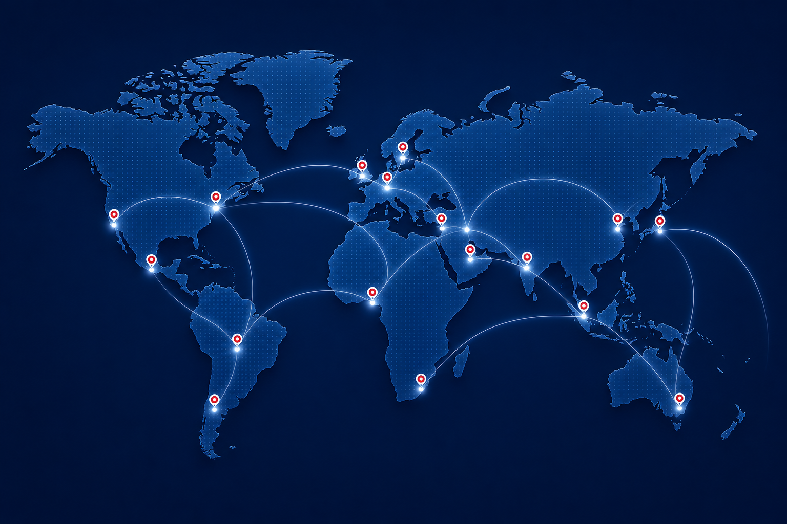 Amisos Global Group dünya ofisleri haritası
